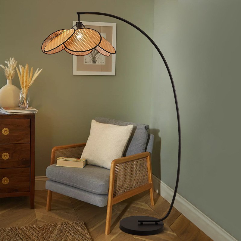 Bamboo Rattan Floor Lamp - Image 3