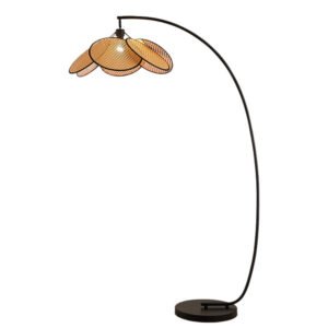 Bamboo Rattan Floor Lamp