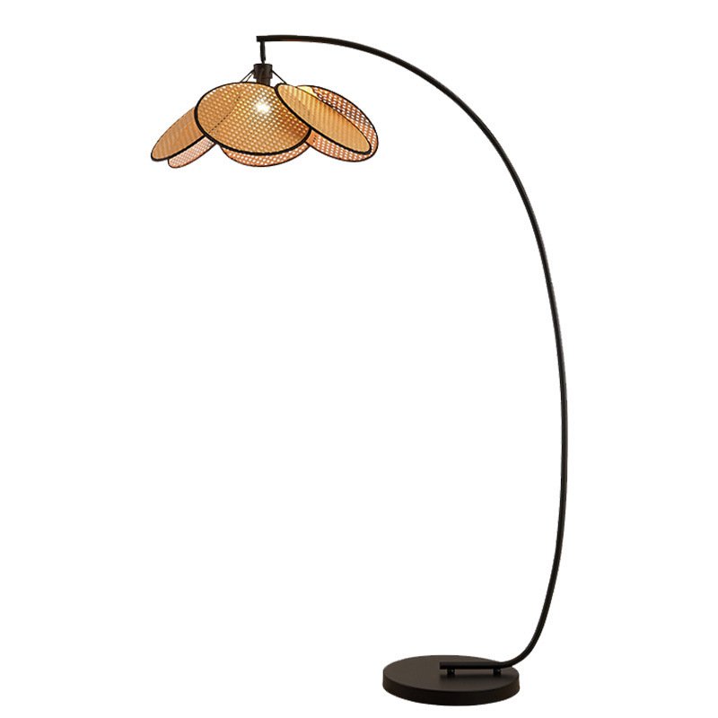 Bamboo Rattan Floor Lamp
