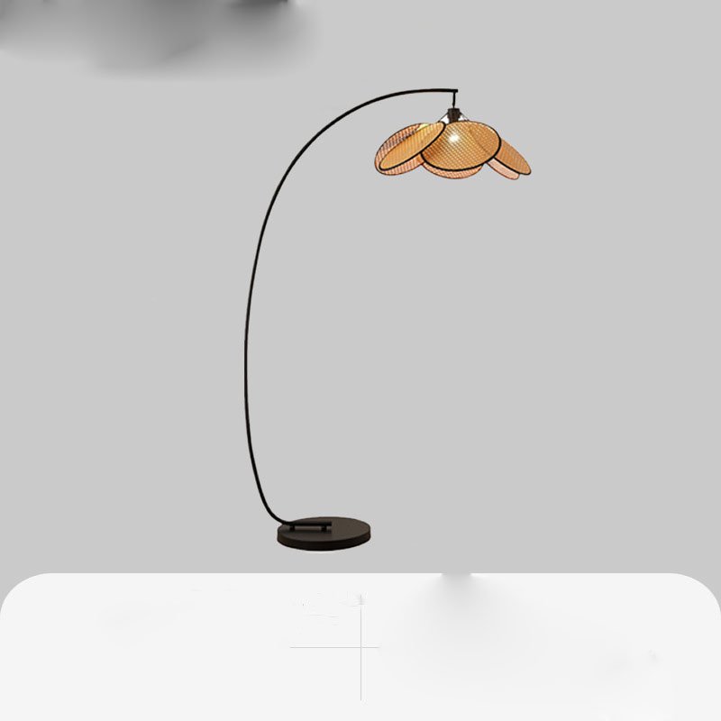 Bamboo Rattan Floor Lamp - Image 2